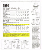 McCall 9590: 1960s Uncut Toddler Girls 6 Way Dress Size 2 Vintage Sewing Pattern