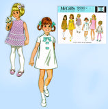McCall 9590: 1960s Uncut Toddler Girls 6 Way Dress Size 2 Vintage Sewing Pattern