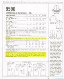 McCall 9590: 1960s Uncut Toddler Girls 6 Way Dress Size 6x Vintage Sewing Pattern