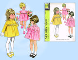 McCall 9600: 1960s Uncut Baby Girls Dress & Coat Sz 6 mos Vintage Sewing Pattern