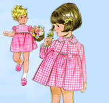 McCall 9600: 1960s Uncut Baby Girls Dress & Coat Sz 6 mos Vintage Sewing Pattern