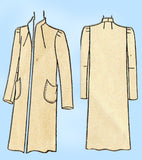 McCall Pattern 9621: 1930s Misses Long Lean Coat Sz 34 B Vintage Sewing Pattern - Vintage4me2