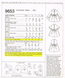 McCall 9653: 1960s Uncut Toddler Girls Pleated Dress Size 4 Vintage Sewing Pattern