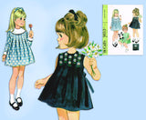 McCall 9653: 1960s Uncut Baby Girls Pleated Dress Sz 6 mos Vintage Sewing Pattern