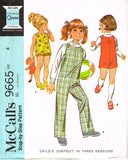 McCall 9665: 1960s Uncut Toddler Girls Romper Size 6 Vintage Sewing Pattern