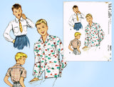 1950s Vintage McCalls Sewing Pattern 9691 Classic Teenage Boy's Shirt Size 12- Vintage4me2