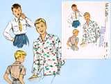 1950s Vintage McCalls Sewing Pattern 9691 Classic Toddler Boys Shirt Sz 6- Vintage4me2