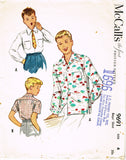 1950s Vintage McCalls Sewing Pattern 9691 Classic Toddler Boys Shirt Sz 6- Vintage4me2