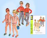 1960s Vintage McCalls Sewing Pattern 9691 Uncut Unisex Toddler Play Clothes Sz 6