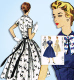 1950s Original Vintage McCalls Sewing Pattern 9698 Misses Empire Waist Dress 30B - Vintage4me2