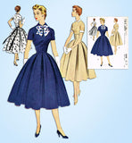 1950s Original Vintage McCalls Sewing Pattern 9698 Misses Empire Waist Dress 30B - Vintage4me2