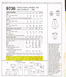 1960s Vintage McCalls Sewing Pattern 9730 Uncut Toddler Girls Play Clothes Sz 6