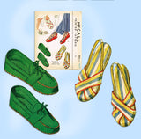 1940s Vintage McCall Pattern 993 Rare Uncut WWII Misses Shoes Sandals Sz MED