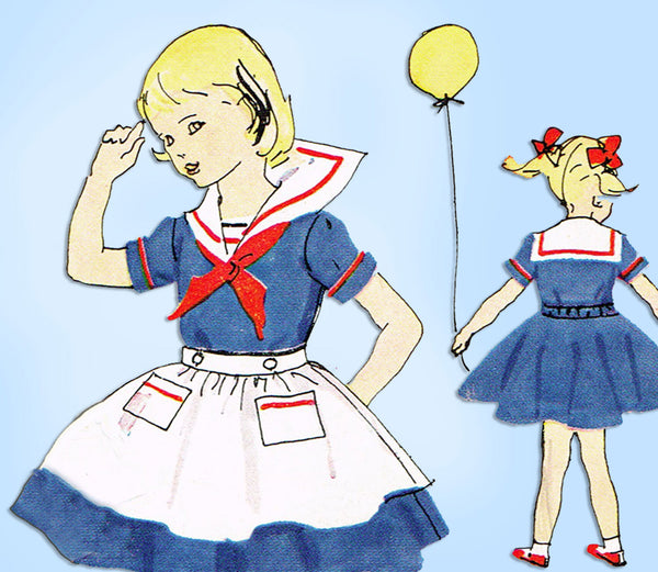 sailor vintage dress McCall's 9982: 1950s Girls Sailor Dress Size 8 Vintage Sewing Pattern – Vintage4me2