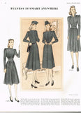 McCall 3442: 1930s Stunning Misses Peplum Dress Sz 30 B Vintage Sewing Pattern