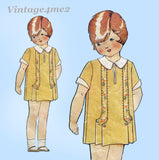 McCall 4850: 1920s Sweet Toddler Girls Pleated Dress Sz 6 Vintage Sewing Pattern