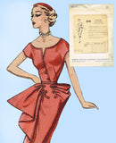 Modes Royale 1170: 1950s Uncut Sexy Cocktail Dress Sz 30B Vintage Sewing Pattern