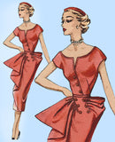 Modes Royale 1170: 1950s Uncut Sexy Cocktail Dress Sz 30B Vintage Sewing Pattern