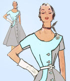 1950s Rare Uncut Vintage Modes Royale Sewing Pattern D-143 Misses Coat Dress 30B