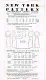 New York 1006: 1940s Uncut Misses Dress Cute Sleeves 32 B Vintage Sewing Pattern