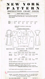 New York 1084: 1940s Uncut Misses Wrap Dress & Jacket 32B Vintage Sewing Pattern