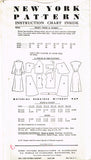 New York 1084: 1940s Uncut Misses Wrap Dress & Jacket 32B Vintage Sewing Pattern