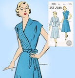 New York 1084: 1940s Uncut Misses Wrap Dress & Jacket 32B Vintage Sewing Pattern