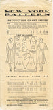 1930s Vintage New York Sewing Pattern 1092 Misses Two Piece Dress Size 36 Bust Vintage4me2