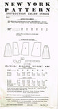 New York 1127: 1950s Uncut Misses Skirt w Pockets Sz 30 W Vintage Sewing Pattern