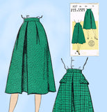 New York 1127: 1950s Uncut Misses Skirt w Pockets Sz 26 W Vintage Sewing Pattern