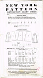 New York 1127: 1950s Uncut Misses Skirt w Pockets Sz 28 W Vintage Sewing Pattern