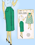New York 1181: 1950s Uncut Misses Skirt w Pockets Sz 30 W Vintage Sewing Pattern