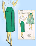New York 1181: 1950s Uncut Misses Skirt w Pockets Sz 32 W Vintage Sewing Pattern