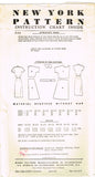 New York 1195: 1950s Uncut Misses Shirtwaist Dress 37B Vintage Sewing Pattern