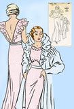 New York 1211: 1930s Plus Size Evening Gown & Coat Sz 40B Vintage Sewing Pattern - Vintage4me2