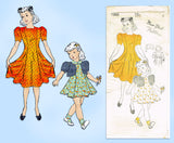 1940s Vintage New York Sewing Pattern 1262 Sweet Uncut Girls Princess Dress Sz8