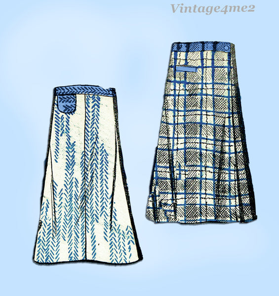New York 1314: 1940s Uncut Misses Skirt Set Sz 24 W Vintage Sewing Pattern