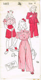New York 1465: 1940s Uncut Toddler Girls Slacks & Blouse Sz 4 VTG Sewing Pattern