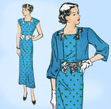 New York 1565: 1930s Uncut Misses Dress & Jacket Sz 40 B Vintage Sewing Pattern