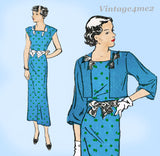 New York 1565: 1930s Uncut Misses Dress & Jacket Sz 40 B Vintage Sewing Pattern