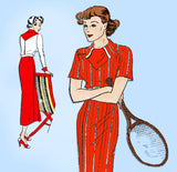 New York 1582: 1930s Uncut Misses Street Dress Size 40 B Vintage Sewing Pattern