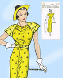 New York 169: 1930s Uncut Misses Street Dress Size 36 B Vintage Sewing Pattern