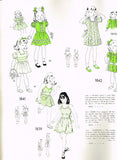 1940s Original Vintage New York Sewing Pattern 1841 Toddler Girls Dress Size 4