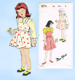 1950s Vintage New York Sewing Pattern 1874 Uncut Girls Jumper & Blouse Size 8