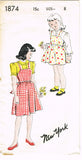 1950s Vintage New York Sewing Pattern 1874 Uncut Girls Jumper & Blouse Size 8