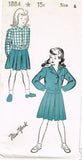 1940s New York Sewing Pattern 1884 Uncut Toddler Girls 2 Piece Suit Size 6