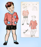 1940s Vintage New York Sewing Pattern 1886 Sweet Uncut Toddler Boys Suit Size 6