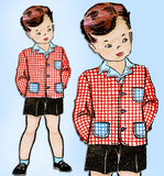 1940s Vintage New York Sewing Pattern 1886 Sweet Uncut Toddler Boys Suit Size 6
