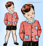 1940s Vintage New York Sewing Pattern 1886 Sweet Uncut Toddler Boys Suit Size 6