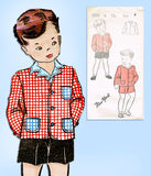 1940s Vintage New York Sewing Pattern 1886 Sweet Uncut Toddler Boys Suit Size 6